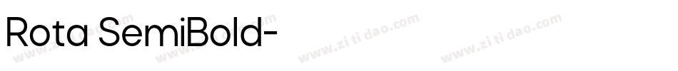 Rota SemiBold字体转换
